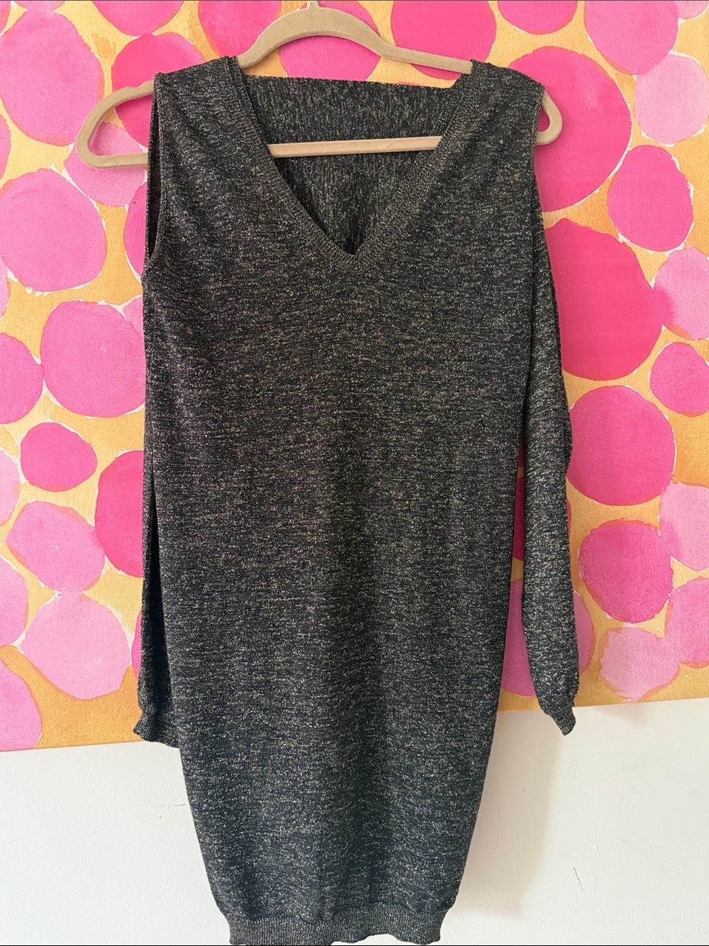 NEW Moschino V-Neck Faux Sleeve Sweater Top/Tunic